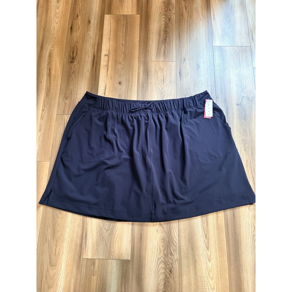 LIVI By Lane Bryant Skort Navy Blue Women's 34 36 Stretch Pockets NWT
